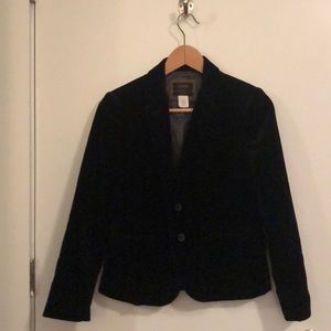Beautiful Black Velvet J.Crew Schoolboy Blazer 4P